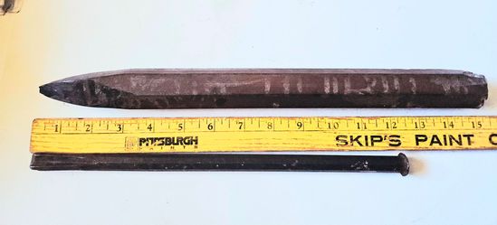 2 Vintage Cold Chisels Punches 5/8" Diamond 53 + Large 5 Lb  15 1/2" Length