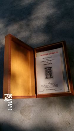 Aleister Crowley Thoth Tarot Deck Wooden Box Set 1978