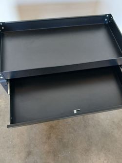 Black Metal Rack Mount Drawer Unit