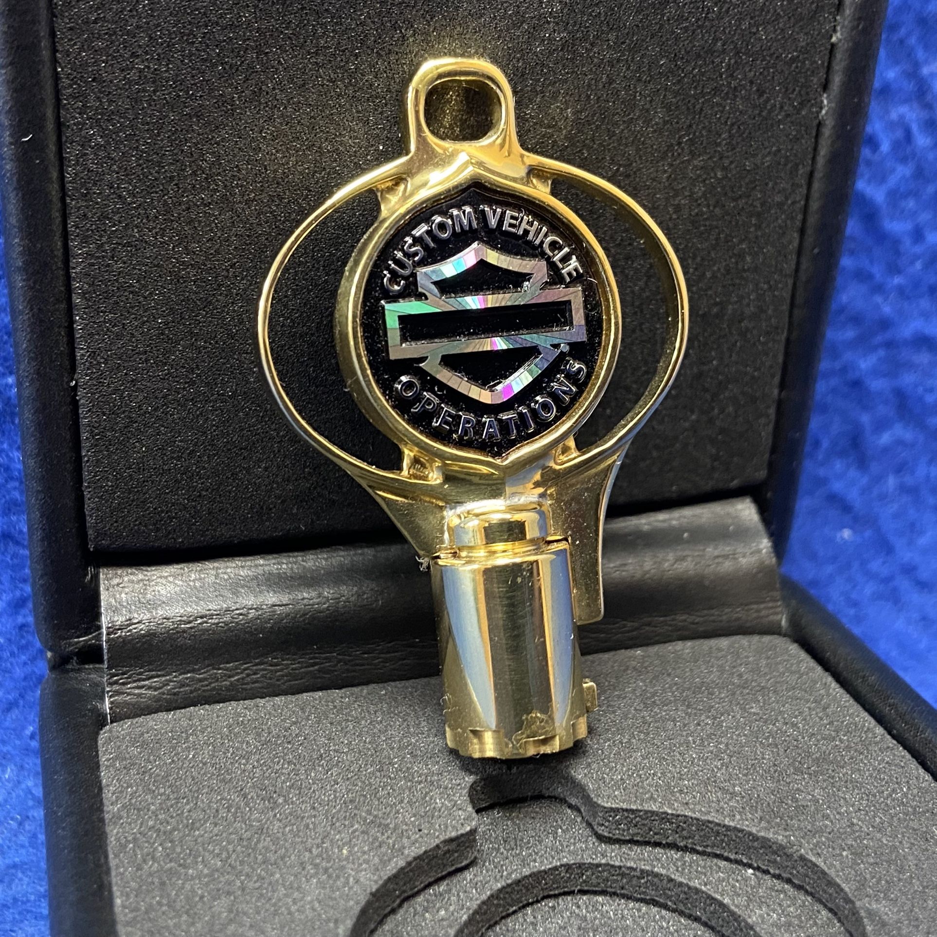 Harley Davidson Custom Vehicle Operations Solid Brass Key w/Case 11053242