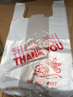 white thank you bag