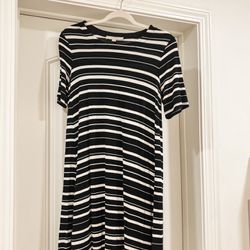 Loft Factory Stripe Rayon T-Shirt Dress