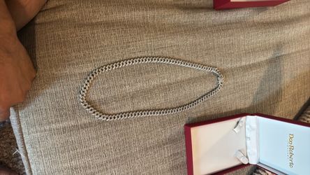Silver Cuban Link Chain Necklace