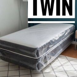 New Twin Size Mattress And Box Spring Set // We Offer  🚚