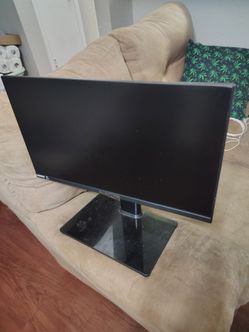 75HZ Sceptre computer monitor and Logitech computer speakers