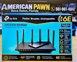 TP-LINK Tri-Band Gigabit Wi-Fi 6E Router Archer AXE75 AXE5400 OneMesh New open box