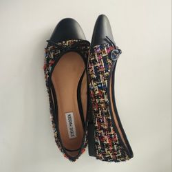 Steve Madden Ellison Tweed Ballet Flats | Women's Size 10 | Multicolor