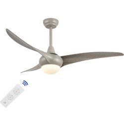 JONATHAN Y JYL9718B Aviator 52" 1-Light Mobile-App/Remote-Controlled, 6-Speed Retro Swirl Integrated LED Ceiling Fan, Modern, Industrial, Coastal for 