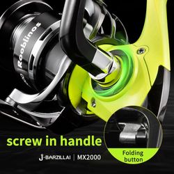 Fishing Reel MX6000 Reels Spinning Reels Metal Spool and Handle for Saltwater and Freshwater Fishing

