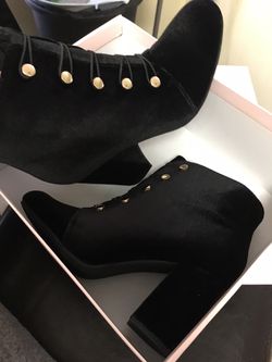 Black and gold booties