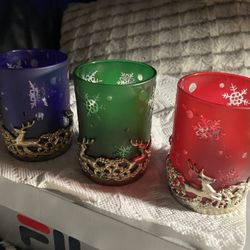 Silver Plated Christmas Candle Holders