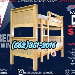 Twin Bunk Bed With Mattresses Colchones Nuevos Litera 