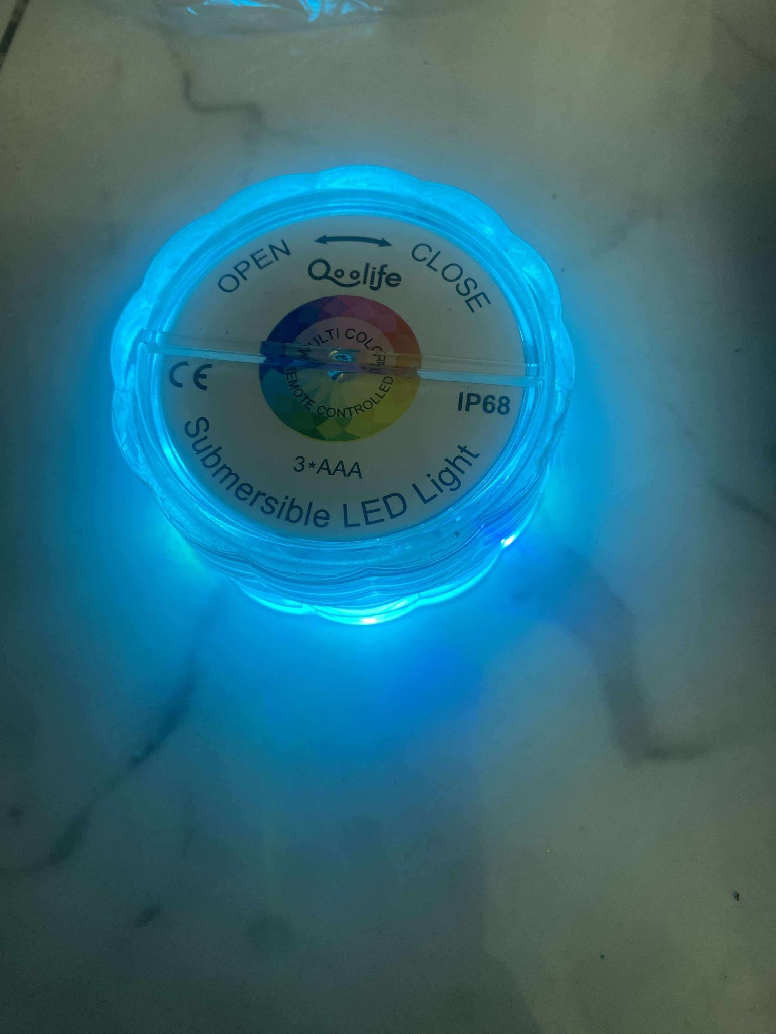 Qoolife Submersible RGB LED Color Changing Waterproof Underwater Light