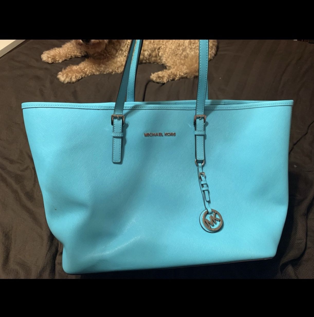 Michael Kors Turquoise Tote Bag