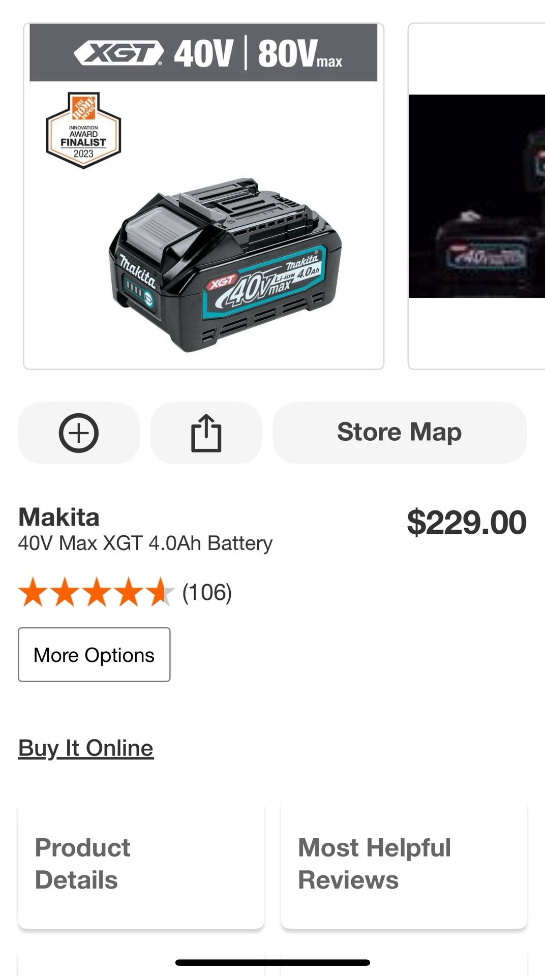 ~~~~~Makita 40v Max Battery—-