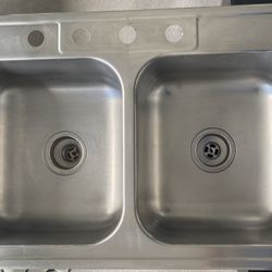 Stainless Steel Drop In Sink, 33x22