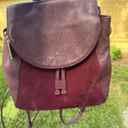 Kate Spade Suede And Leather Backpack