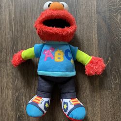 ABC Talking Singing Elmo Sesame Street 2013 Hasbro Plush Doll Toy TESTED 12"