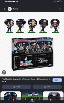 Funko Pop Seattle Seahawks Super Bowl LX 5-Pack