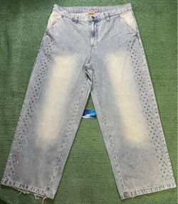 AZVA Crystal Cactus Denim jeans
