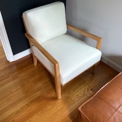 2 White Studio McGee Chairs. 