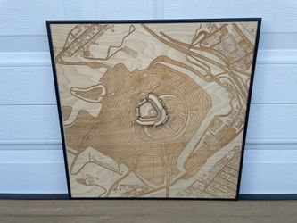 Dodger Stadium 3D Wood Map Wall Art – Stadium Map Art