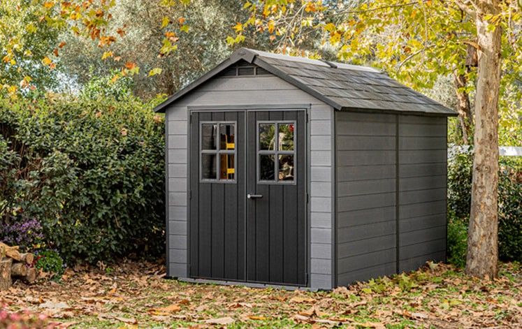 Large Newton 7.5x11 Storage Shed - Graphite, $2000 Online