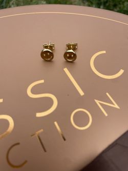 Happy Face Earrings 18k
