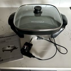 12 in x 12 in Ceramic Electric Skillet 
