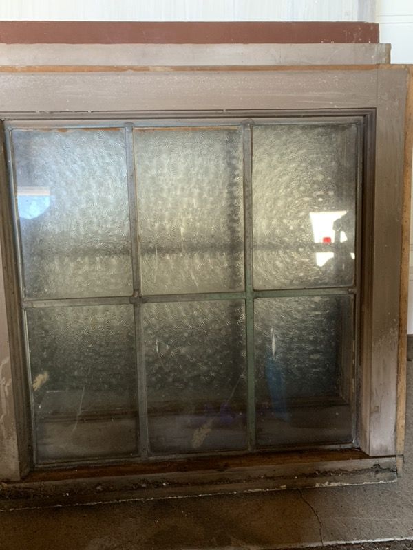 Antique 6 Pane Lead Glass Window