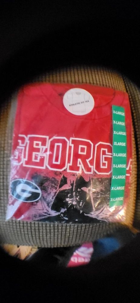 Brand New Officially. Licensed Georgia Bulldogs.T-Shirts Some With Star Wars Memorabilia On Front