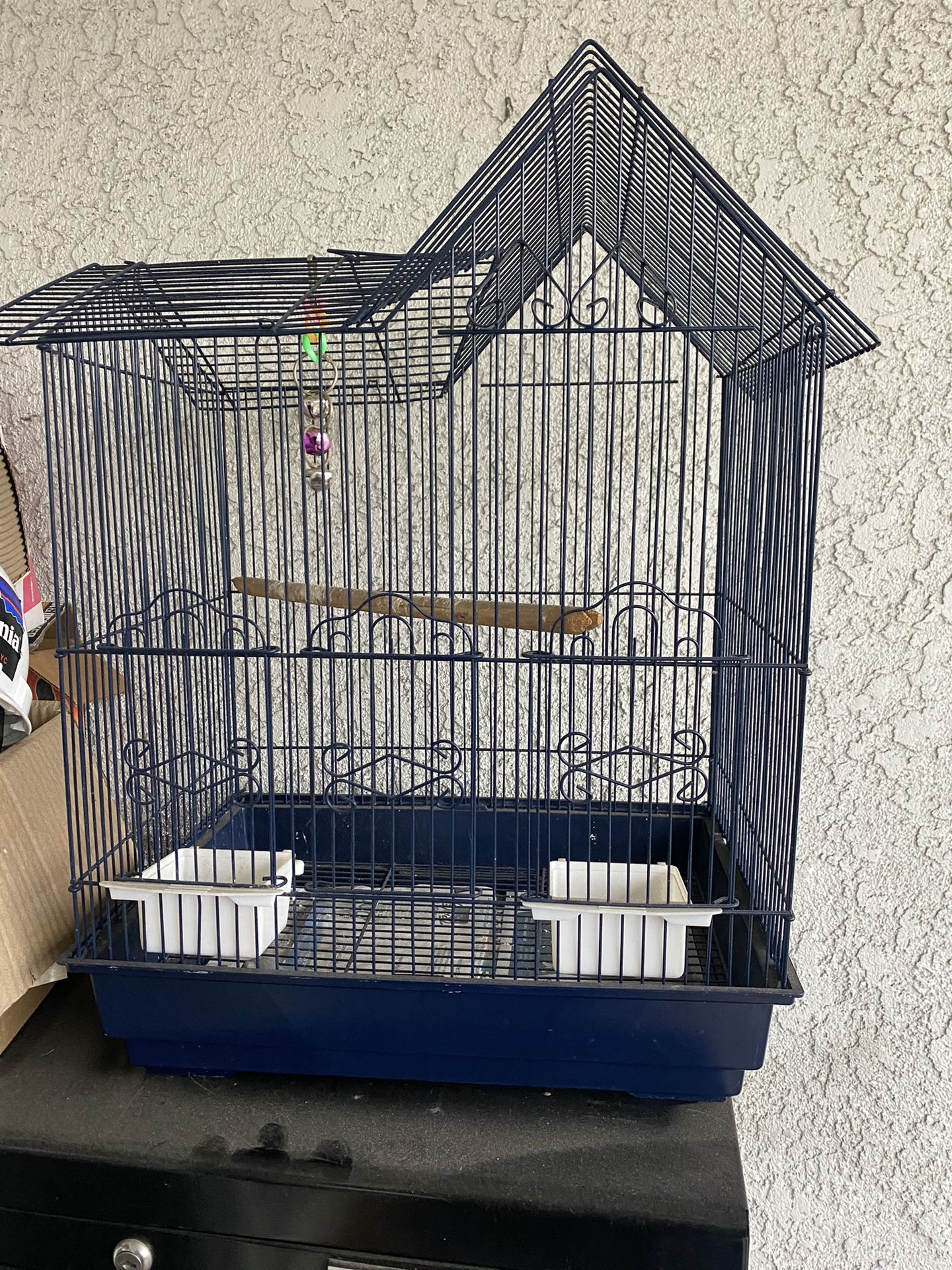 Blue bird cage