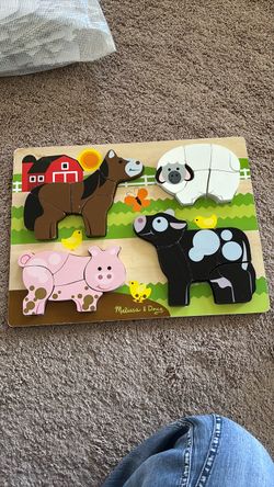 Large wooden Melissa & Doug Farm Animals Wooden Puzzle