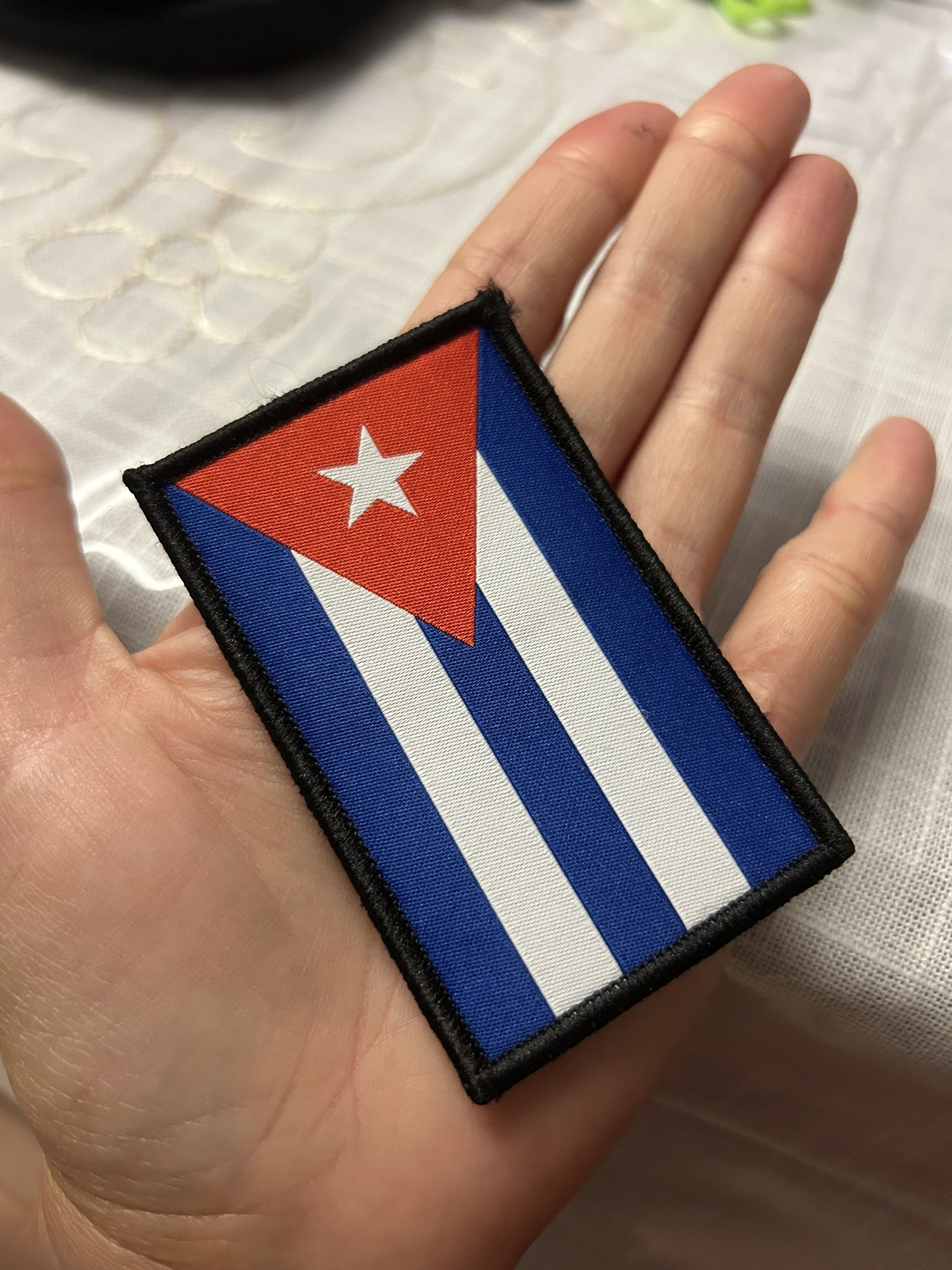 Cuban Flag Patch - Hook & Loop Backing