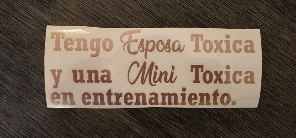 Tengo Esposa Toxica Decal Sticker