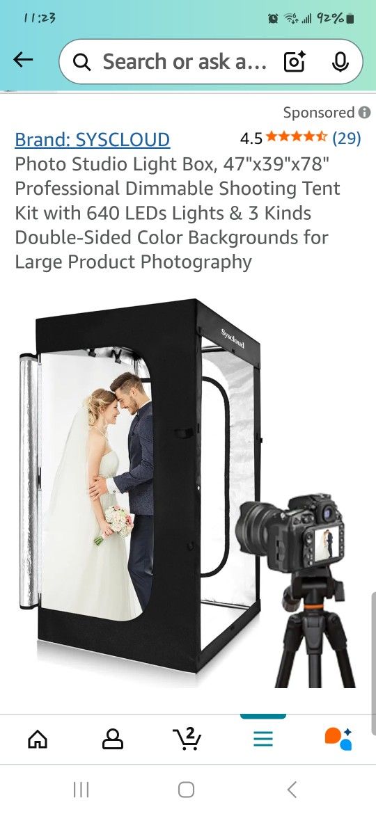 Photo Studio Lightbox 640 LEDs