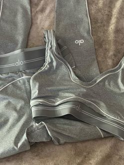 Grey alo set, bra top and leggings