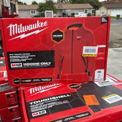 Milwaukee 2x 3x Red Hoodie Tool Only 