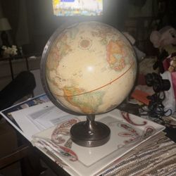 Vintage  Repogle 12” World Globe rotates smoothly. Perfect for Home School Geography Studies $15 
