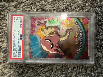 2000 TOPPS POKEMON TV ANIMATION SER 2 FOIL #106 HITMONLEE PSA 8