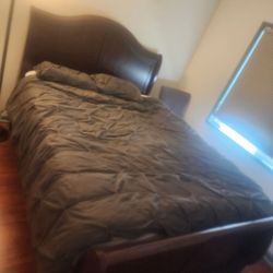 Queen sleigh bed frame