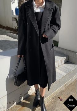 Women Premium Wool Double Breast Coat