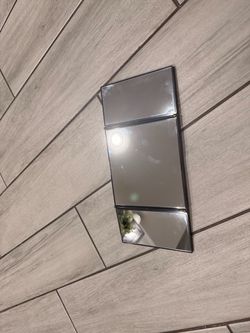 Trifold car visor mirror