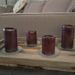 Candles w/ saucers - Asian Spice scent