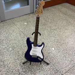 Squier Strat By Fender Blue Electric Guitar 