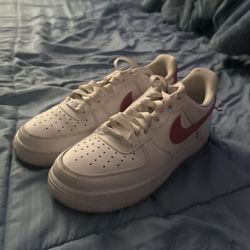 Nike AF1 Pink And White Size 9 W