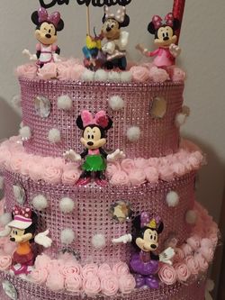 3 Layer Minnie Mouse Birthday Cake Maquette