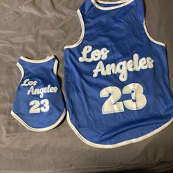 Los Angeles dog jersey small and 4X five dollars each