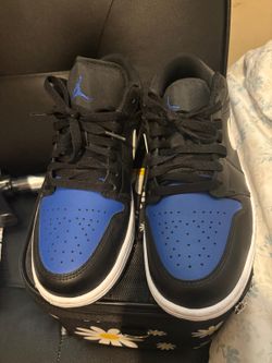 Air Jordan 1 Low Black Royal Toe, Size 9 Men’s