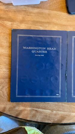 2 Whitman Quarter Folders 1932 to 1964  w/ 67 Washington 90% Silver Quarters